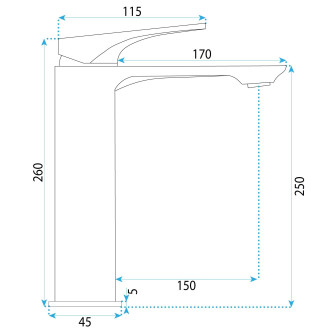 REA Umyvadlová baterie Prime Brush Gold High REA-B6733