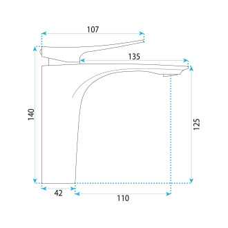 REA Umyvadlová baterie Vision Copper Brush Low REA-B6343