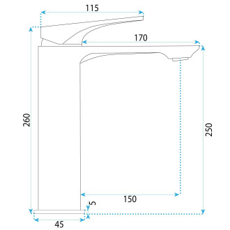 REA Umyvadlová baterie Prime Chrome High REA-B6774