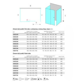 Mereo Lima sprchový kout, 120x100x190 cm, zasunovací dveře a pevný díl, L/P CK85443K