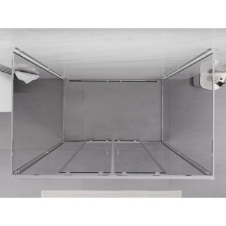 Mexen Exo-3S kabina prysznicowa 3-ścienna rozsuwana 150 x 95 cm, transparent, chrom - 8152-150-095-01-00-3S