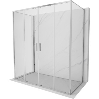 Mexen Exo-3S sprchový kout se třemi stěnami, posuvný, 170 x 95 cm, průhledný, chrom - 8152-170-095-01-00-3S