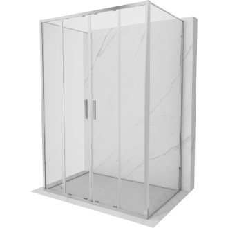 Mexen Exo-3S třístěnný posuvný sprchový kout 130 x 100 cm, průhledný, chrom - 8152-130-100-01-00-3S