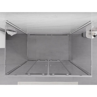 Mexen Exo-3S kabina prysznicowa 3-ścienna rozsuwana 130 x 100 cm, transparent, chrom - 8152-130-100-01-00-3S