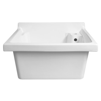 Keramická výlevka s přepadem, 62x55cm, bílá