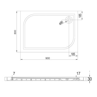 Mereo Kora sprchový kout obdel. 90x80x185 sklo Grape 5 mm, vanička mramor, sifon CK34121ZM