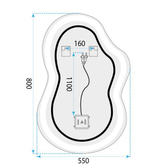 REA Zrcadlo LED UNO 80x55 cm HOM-01515