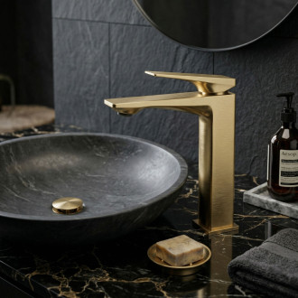 REA Umyvadlová baterie Prime Brush Gold Low REA-B6775