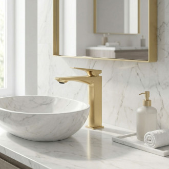 REA Umyvadlová baterie Prime Brush Gold Low REA-B6775