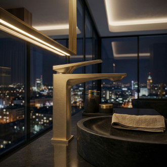 REA Umyvadlová baterie Prime Brush Gold Low REA-B6775