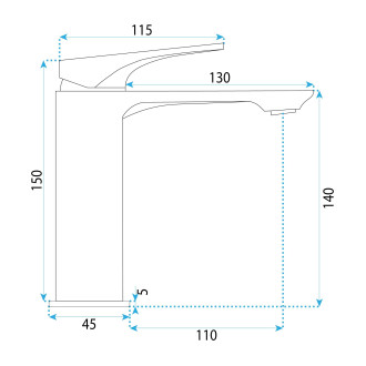 REA Umyvadlová baterie Prime Brush Gold Low REA-B6775