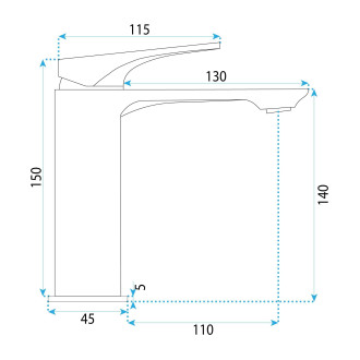 REA Umyvadlová baterie Prime Chrome Low REA-B6776