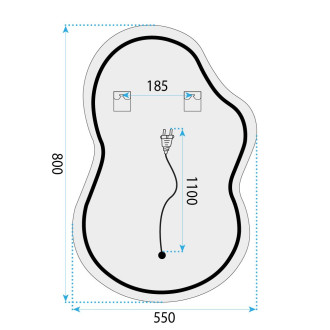 REA Zrcadlo LED UNO DOUBLE 80x55 cm HOM-01516