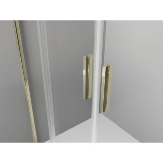 Mexen Exo-3S kabina prysznicowa 3-ścienna rozsuwana 150 x 90 cm, transparent, złota - 8152-150-090-50-00-3S