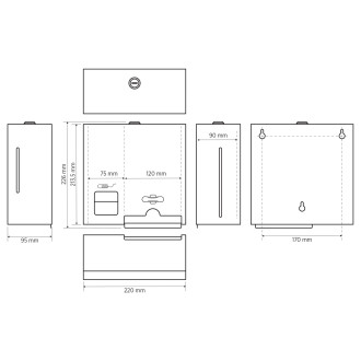 Zásobník na tampóny a vložky, nerez, růžová