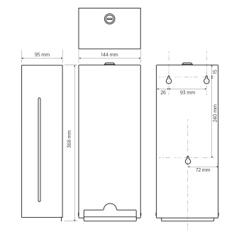 Zásobník na vložky, nerez mat