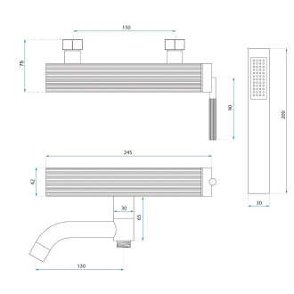 REAKoupelnová baterie Argon Brush Copper REA-B2091