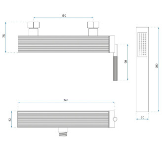 REA Sprchová baterie Argon BRUSH COPPER REA-B2092