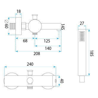 REA Pixel Vanová baterie, zlatá REA-B4524