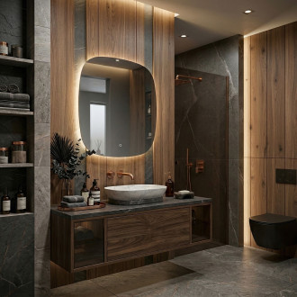 REA Zrcadlo LED 70x70cm TOP HOM-01519