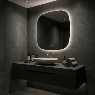 REA Zrcadlo LED 70x70cm TOP HOM-01519