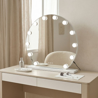 REA Zrcadlo LED HOLLYWOOD White 50 cm HOM-12016