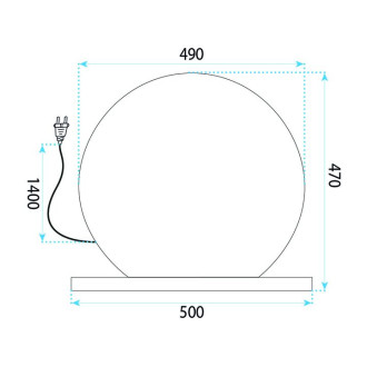 REA Zrcadlo LED HOLLYWOOD White 50 cm HOM-12016