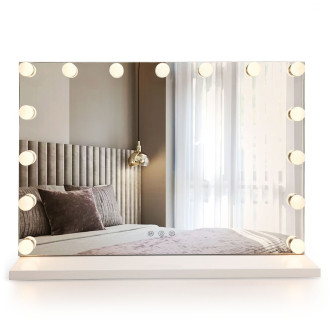 REA Zrcadlo LED HOLLYWOOD White 80x60 HOM-12013