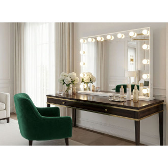 REA Zrcadlo LED HOLLYWOOD White 80x60 HOM-12013