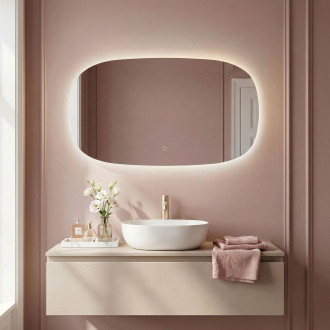 REA Zrcadlo LED 100x60cm TOP-4 HOM-01523