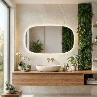 REA Zrcadlo LED 100x60cm TOP-4 HOM-01523