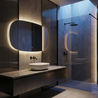 REA Zrcadlo LED 100x60cm TOP-4 HOM-01523