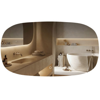 REA Zrcadlo LED 100x60cm TOP-4 HOM-01523