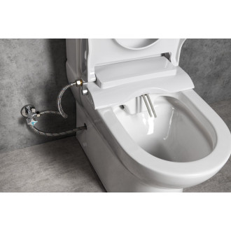 JALTA WC kombi, Rimless, s bidetovým sedátkem CLEAN STAR, spodní/zadní odpad, bílá LB402-1