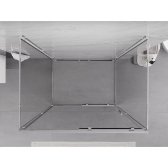 Mexen Exo-3S kabina prysznicowa 3-ścienna rozsuwana 100 x 70 cm, transparent, chrom - 8151-100-070-01-00-3S