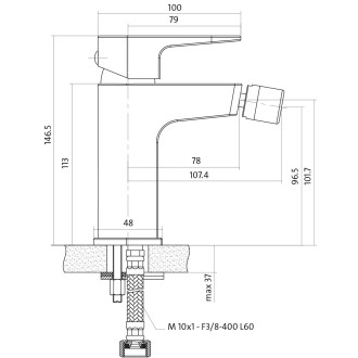 Cersanit VIGO bidetová baterie chrom S951-015