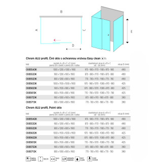 Mereo Lima sprchový kout, 80x110x80x190 cm CK85613K