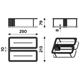 Police na sklo sprchového koutu