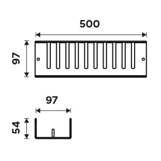 Police do koupelny 50 cm, do sprchy