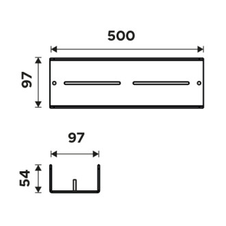 Police do koupelny 50 cm, do sprchy