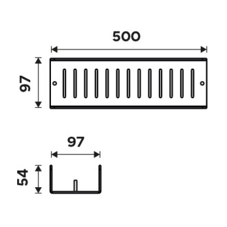 Police do koupelny 50 cm, do sprchy