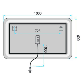 REA Zrcadlo LED 100x60cm EDIT HOM-01524