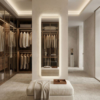 REA Zrcadlo LED 150x50cm MOL-SQ HOM-01527