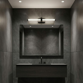 REA Koupelnové nástěnné LED svítidlo APP1887-1W 40cm BLACK OSW-66042