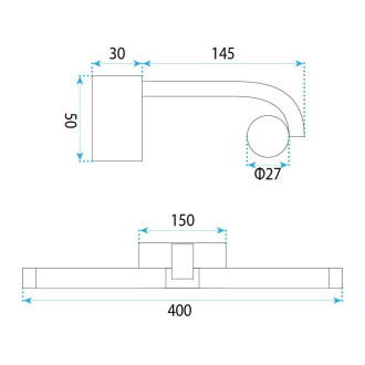 REA Koupelnové nástěnné LED svítidlo APP1887-1W 40cm BLACK OSW-66042