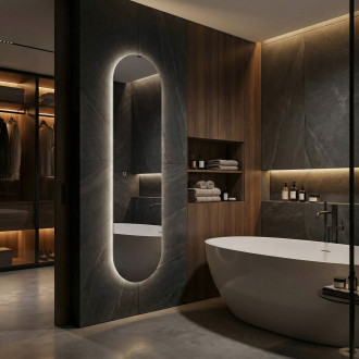 REA Zrcadlo LED 150x50cm MOL-OV HOM-01525