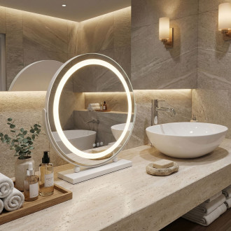 REA Zrcadlo LED MAKE-UP White 40 cm HOM-12019