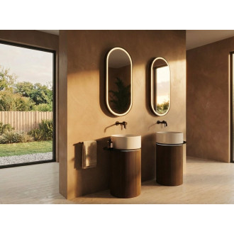 OASIS keramické umyvadlo volně stojící 40x89x48cm, police ke stěně, agila