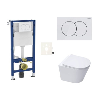 Cenově zvýhodněný závěsný WC set Geberit do lehkých stěn / předstěnová montáž + WC SAT Infinitio SIKOGESINF10D01