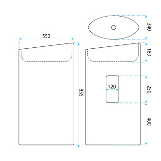 REA Volně stojící umyvadlo Merlo REA-U0616